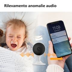 Imou Cue 2 Telecamera 2MP da interno con supporto magnetico - Baby Monitor e Rilevamento pianto o suono anomali
