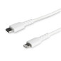 StarTech.com Cavo durevole da USB-C a Lightning da 2m bianco - Cavo di alimentazione/sincronizzazione in Fibra aram RUSBCLTMM2MW