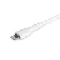 StarTech.com Cavo durevole da USB-C a Lightning da 2m bianco - Cavo di alimentazione/sincronizzazione in Fibra aram RUSBCLTMM2MW