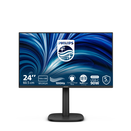 Philips 3000 series 24B2U3301D 00 Monitor PC 61,2 cm (24.1") 1920 x 1200 Pixel WUXGA LCD Nero