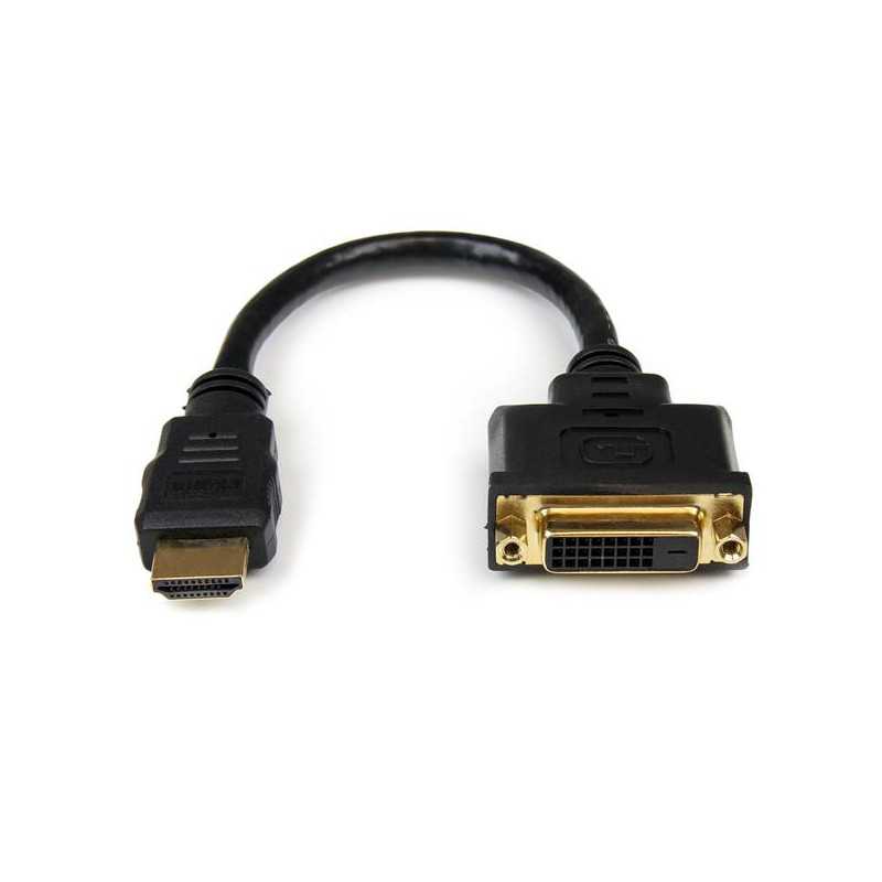 StarTech.com Adattatore cavo video HDMI a DVI-D da 20 cm - HDMI maschio a DVI femmina HDDVIMF8IN