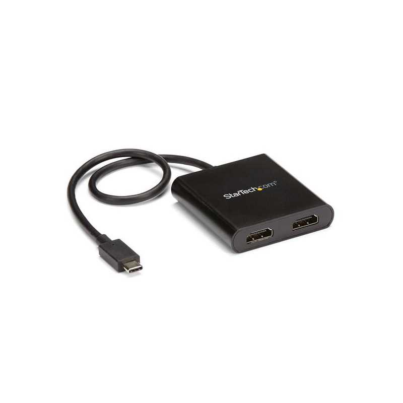 StarTech.com Adattatore USB-C a doppio HDMI, MST Hub USB Tipo C multi monitor, splitter HDMI 4K 30Hz per laptop USB  MSTCDP122HD