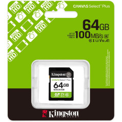 Kingston Canvas Select Plus Scheda di memoria SD 64GB