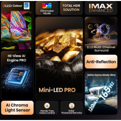 Hisense U7Q PRO 75U7Q PRO 190,5 cm (75") 4K Ultra HD Smart TV Wi-Fi Nero 500 cd m²