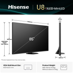 Hisense Smart TV ULED MiniLED 85" 4K 85U8Q