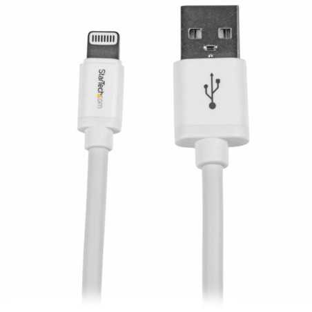 StarTech.com Cavo lungo connettore lightning a 8 pin Apple bianco da 2 m a USB per iPhone / iPod / iPad USBLT2MW
