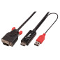 Lindy 41455 cavo e adattatore video 1 m HDMI + USB VGA (D-Sub) Nero Lindy 41455 cavo e adattatore video 1 m HDMI + USB VGA (D-Sub) Nero