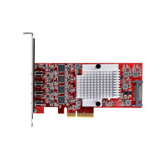 StarTech.com Scheda PCIe USB-C a 4 Porte, USB 3.2 10Gbps, Scheda di Espansione PCI Express USB Type-C con 4 Controller USB