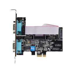 StarTech.com Scheda Seriale PCIe a 2 porte, scheda PCI Express a doppia porta RS232 RS422 RS485 (DB9), staffe a basso profilo
