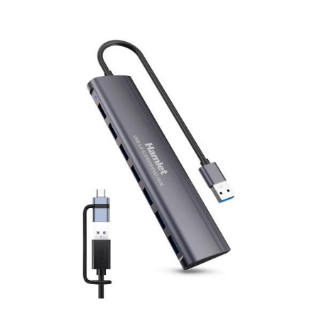 HUB USB 3.0 7 PORTE + USB-C ADAPTER