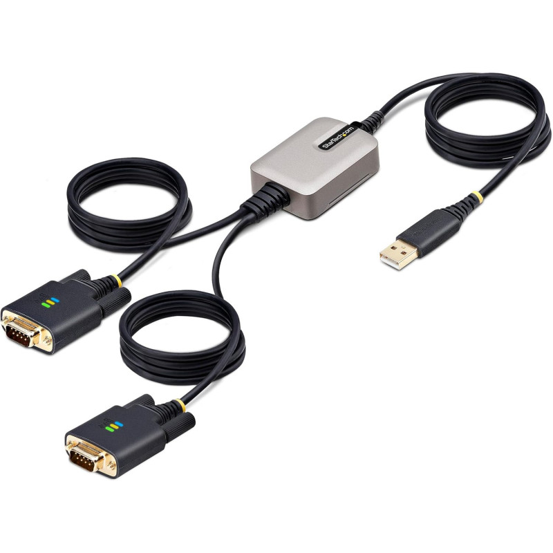 Cavo USB 2P6FFC-USB-SERIAL a seriale a 2 porte da 4m, Viti/dadi DB9 intercambiabil