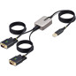 Cavo USB 2P6FFC-USB-SERIAL a seriale a 2 porte da 4m, Viti/dadi DB9 intercambiabil