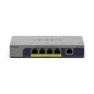 NETGEAR GS105PP Non gestito Gigabit Ethernet (10/100/1000) Supporto Power over Ethernet (PoE) Montaggio da desktop/parete Grigio
