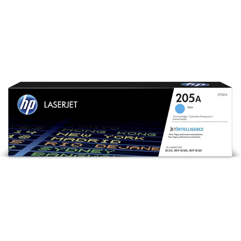 HP Cartuccia toner ciano originale LaserJet 205A CF531A HP Cartuccia toner ciano originale LaserJet 205A CF531A