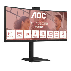 AOC E4 CU34E4CW Monitor PC 86,4 cm (34") 3440 x 1440 Pixel UltraWide Quad HD LED Nero