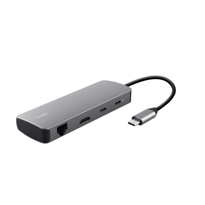 Trust 25672 hub di interfaccia USB tipo-C Grigio