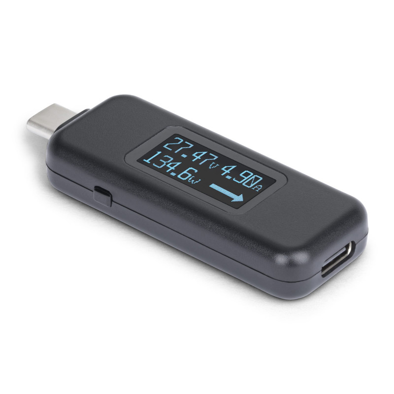 StarTech.com Multimetro Digitale USB-C, Misuratore di Tensione e Corrente con Potenza fino a 240W PD EPR, Tester Digitale
