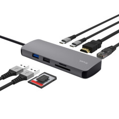 Trust 25672 hub di interfaccia USB tipo-C Grigio