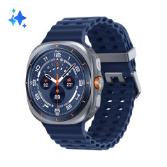 Samsung Galaxy Watch Ultra 2025 (Titanium Blue, LTE, 47mm) Smartwatch Galaxy AI, Design resistente agli urti, Batteria a lunga