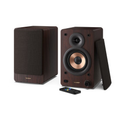 Sharp BOOKSHELF SPEAKERS 2-vie Marrone Con cavo e senza cavo 60 W