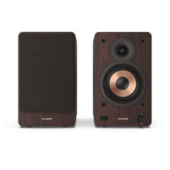 Sharp BOOKSHELF SPEAKERS 2-vie Marrone Con cavo e senza cavo 60 W