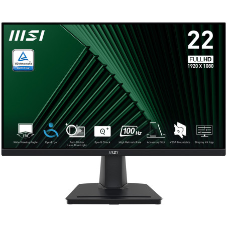 MSI Pro MP225V Monitor PC 54,5 cm (21.4") 1920 x 1080 Pixel Full HD LCD Nero