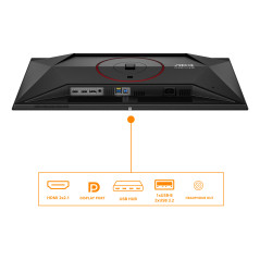 AOC G4 Q27G4ZDR Monitor PC 67,3 cm (26.5") 2560 x 1440 Pixel Quad HD QD-OLED Nero, Rosso