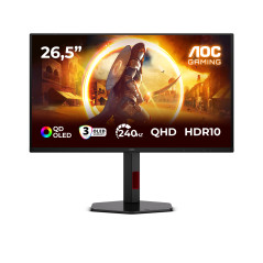 AOC G4 Q27G4ZDR Monitor PC 67,3 cm (26.5") 2560 x 1440 Pixel Quad HD QD-OLED Nero, Rosso