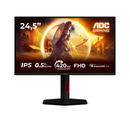 AOC G4 25G4KUR Monitor PC 62,2 cm (24.5") 1920 x 1080 Pixel Full HD LED Nero, Rosso