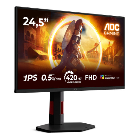 AOC G4 25G4KUR Monitor PC 62,2 cm (24.5") 1920 x 1080 Pixel Full HD LED Nero, Rosso