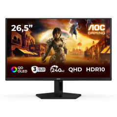 AOC G4 Q27G41ZDF Monitor PC 67,3 cm (26.5") 2560 x 1440 Pixel Quad HD QD-OLED Nero, Rosso