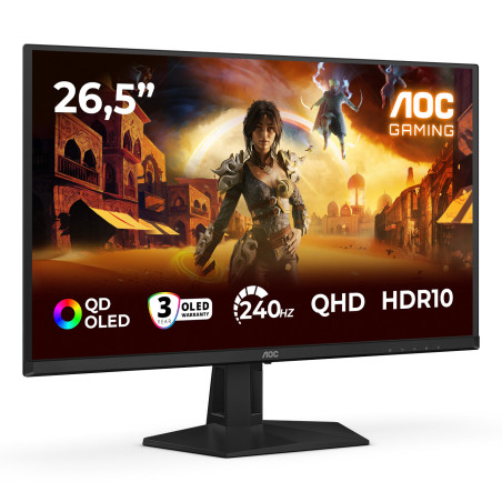 AOC G4 Monitor PC Q27G41ZDF 67,3 cm (26.5") 2560 x 1440 Pixel Quad HD QD-OLED Nero, Rosso