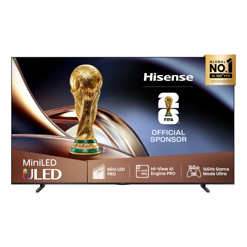Hisense 100U8Q 2,54 m (100") 4K Ultra HD Smart TV Wi-Fi Nero, Grigio