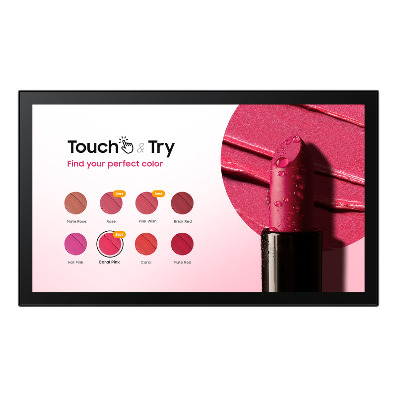 Samsung QB13C-T Pannello piatto per segnaletica digitale 33 cm (13") LCD Wi-Fi 500 cd/m² Full HD Nero Touch screen Tizen 7.0