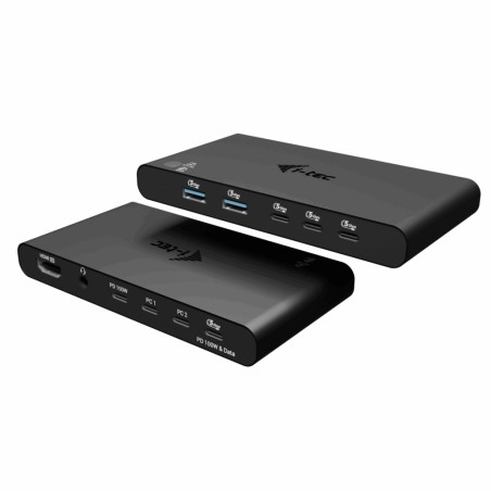 i-tec KVM Docking Station HDMI for 2 hosts, Power Delivery 2x 100W