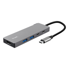 Trust 26062 hub di interfaccia USB tipo-C Grigio
