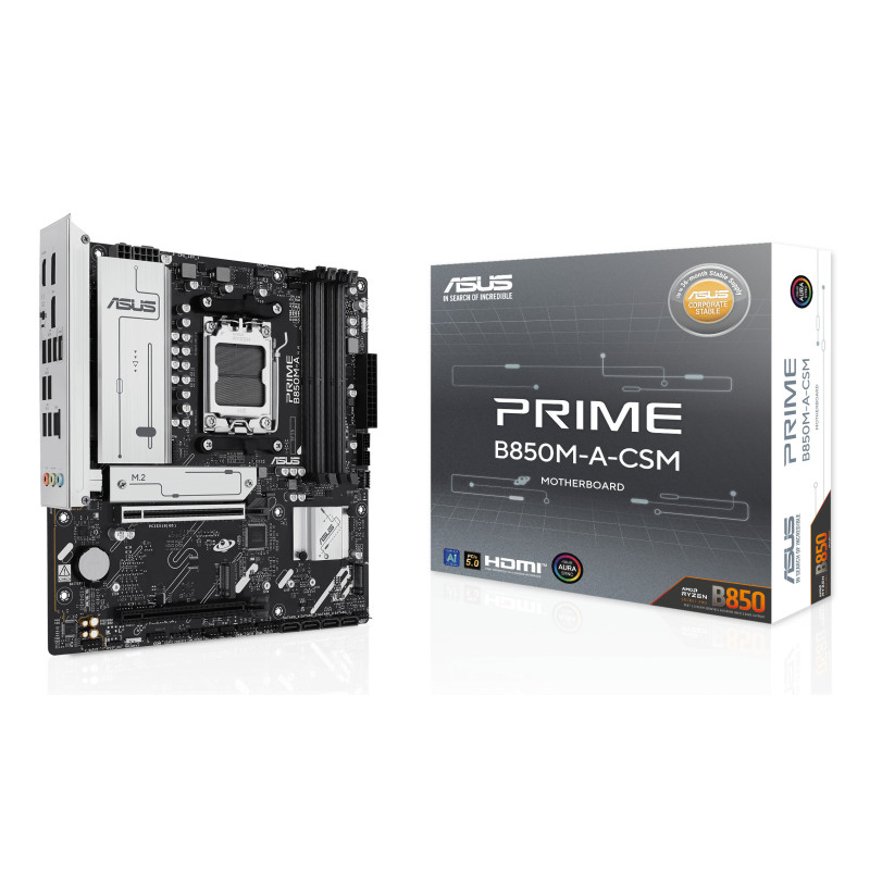 ASUS PRIME B850M-A-CSM AMD B850 Socket AM5 micro ATX ASUS PRIME B850M-A-CSM AMD B850 Socket AM5 micro ATX