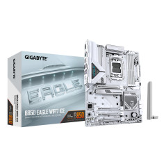 GIGABYTE B850 EAGLE WIFI7 ICE Scheda madre - CPU AMD Ryzen serie 9000, VRM digitale a 8+2+2 fasi, fino a 8200 MHz DDR5 (O.C.),