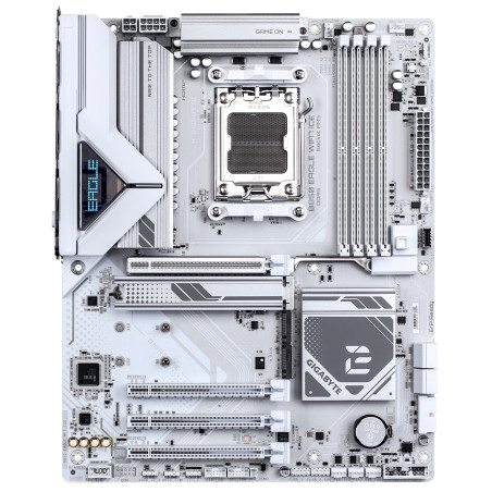 GIGABYTE B850 EAGLE WIFI7 ICE Scheda madre - CPU AMD Ryzen serie 9000, VRM digitale a 8+2+2 fasi, fino a 8200 MHz DDR5 (O.C.),