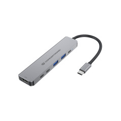 Conceptronic DONN33G replicatore di porte e docking station per laptop Cablato USB 3.2 Gen 1 (3.1 Gen 1) Type-C Argento