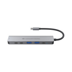 Conceptronic DONN33G replicatore di porte e docking station per laptop Cablato USB 3.2 Gen 1 (3.1 Gen 1) Type-C Argento