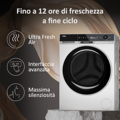 Haier Ultra X11, Lavatrice Carica Frontale 10 KG, 20% più efficente della classe A, 1400 giri, Bianco, Direct Motion, Refresh,