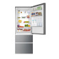 Haier 3D 70 Serie 3 HTOPMNE7193 Libera installazione 450 L Platino, Acciaio inox