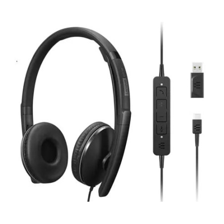 Lenovo 4XD1M39029 cuffia e auricolare Cablato A Padiglione USB tipo-C Nero - 0195892090441