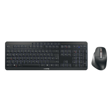 CHERRY Stream desktop ultimate tastiera Mouse incluso Casa/ufficio USB + RF Wireless + Bluetooth QWERTZ Tedesco Nero