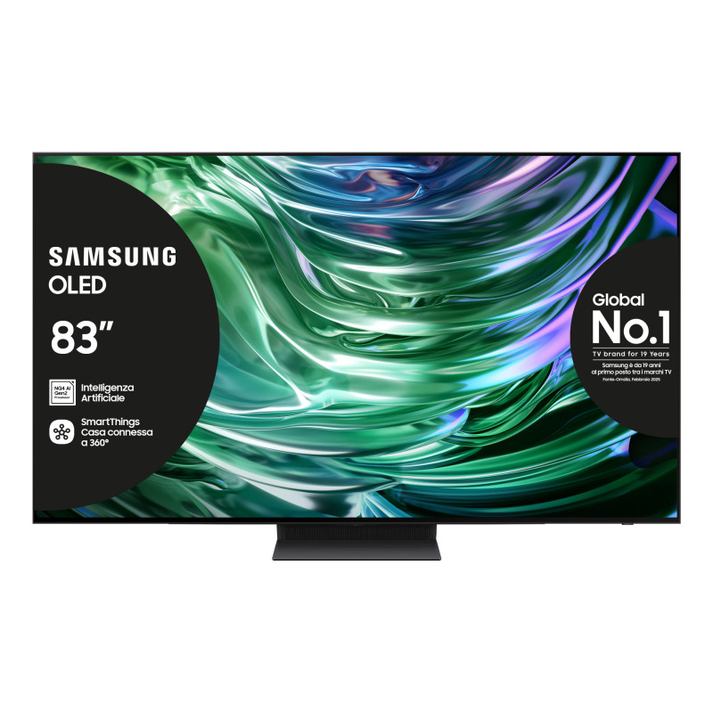 Samsung TV OLED 4K 83” QE83S90DAEXZT Smart TV Wi-Fi Graphite Black 2024, Processore NQ4 AI GEN2, Self-illuminating pixels,