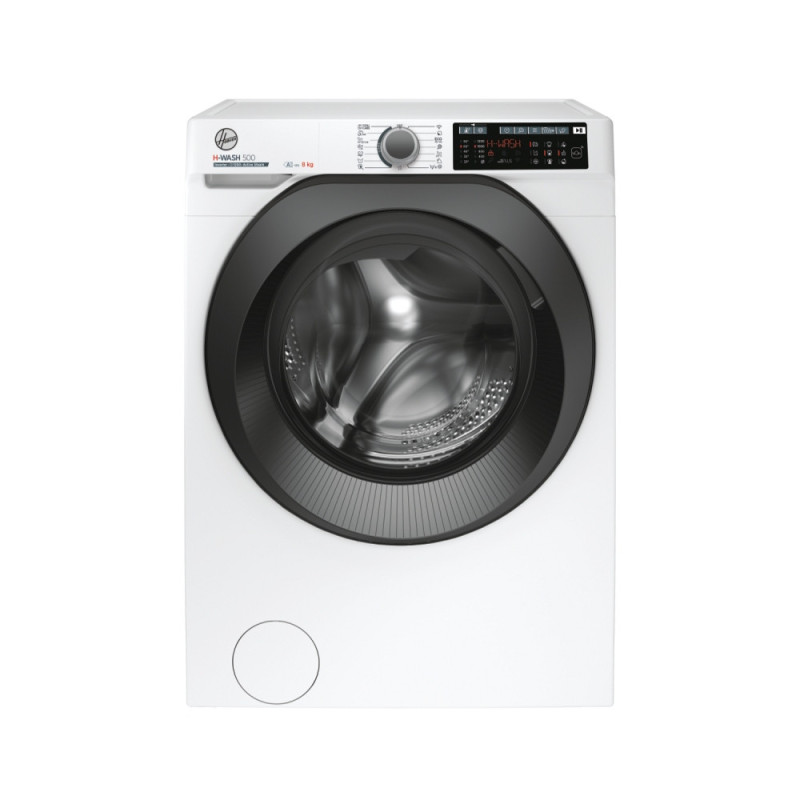 Hoover H-WASH 500 , Lavatrice Carica Frontale 8 KG, 15% più efficente della classe A, 1200 giri, Bianco, Inverter, Vapore,