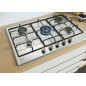 Candy Idea CHW74WX Acciaio inox Da incasso 75 cm Gas 5 Fornello(i)