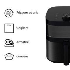 Haier I-Master Series 5 HAF5TWA 011 6,5 L Indipendente 2000 W Friggitrice ad aria calda Nero