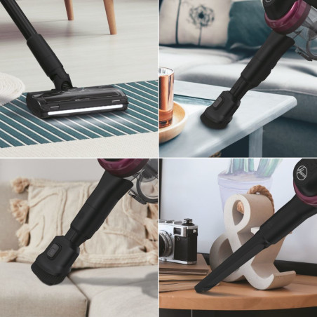 Hoover HF410H 011 Aspirapolvere elettrica Batteria Secco Micro Senza sacchetto 0,4 L 240 W Magenta 2,5 Ah